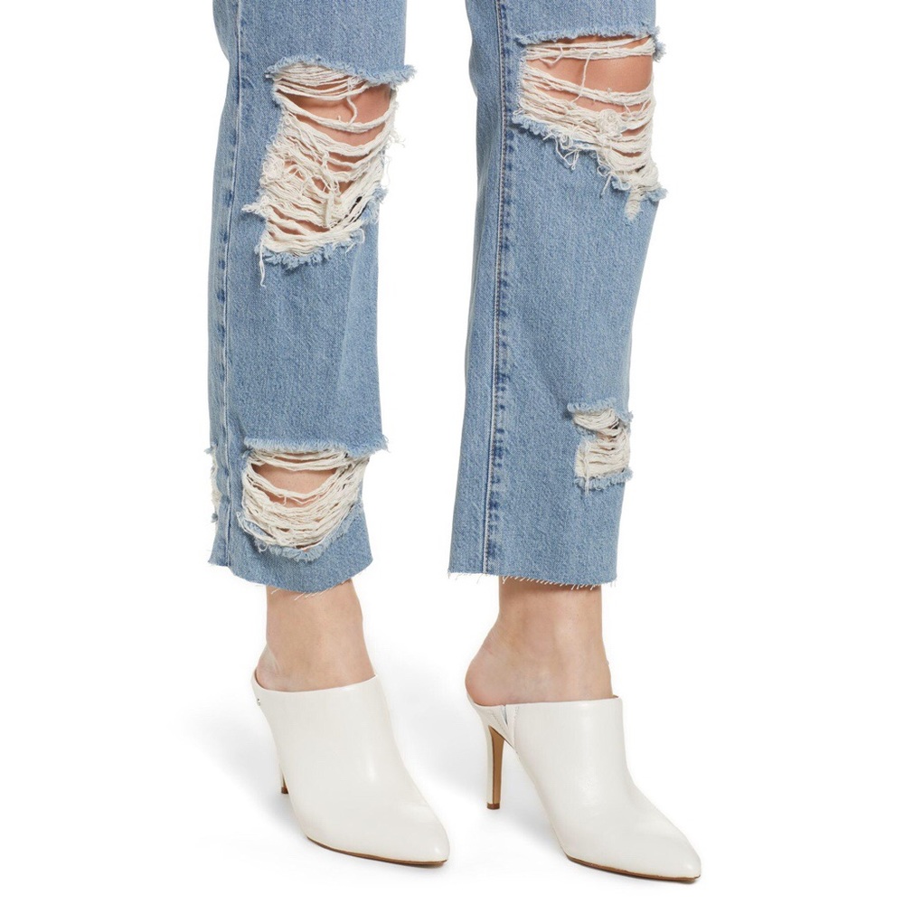 Current/Elliot Ripped Original Straight Leg Jeans - Picture 4 of 7